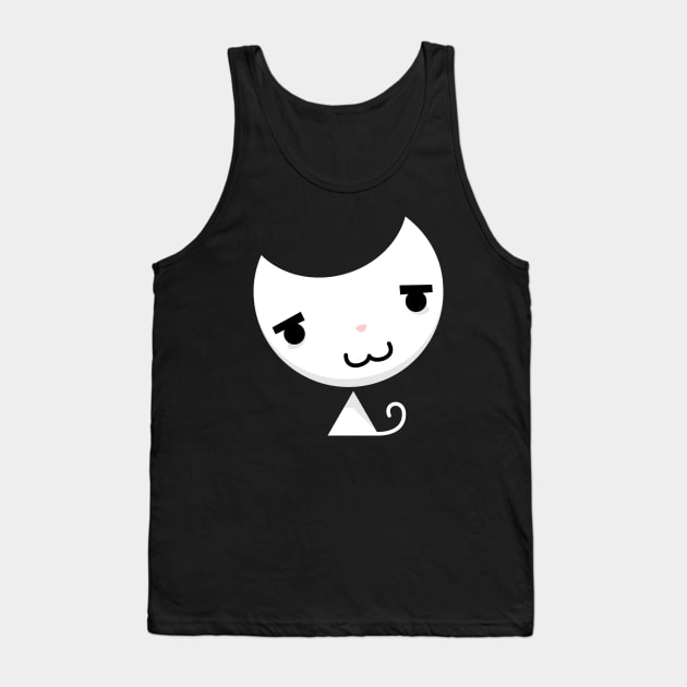 Crescent Cat Tank Top by emodist